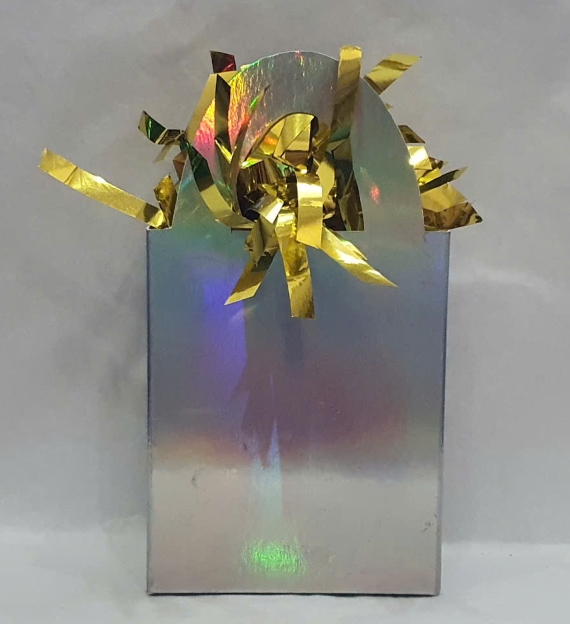 Foil and Paper Mini Tote Balloon Weight 11